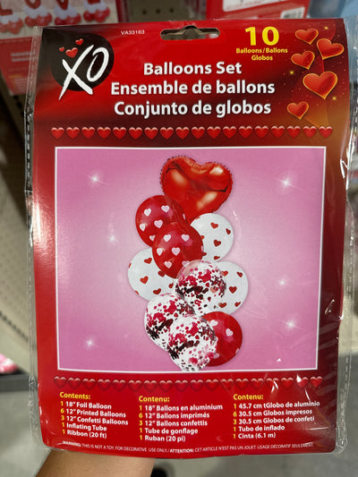 Set de 10 Globos de San Valentín