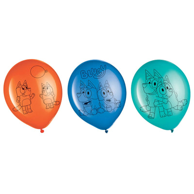Bluey Latex Balloons 12" 6CT BLUEY