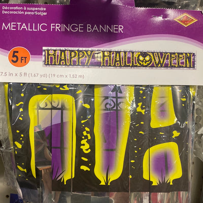 Halloween Metallic Fringe Banner