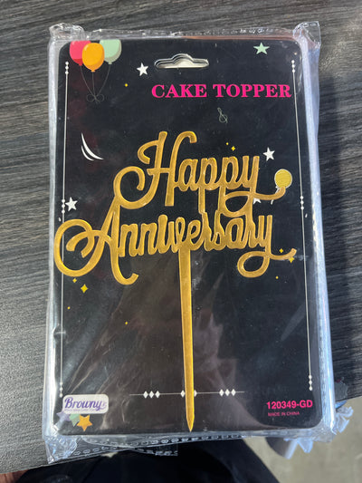 Cake topper happy anniversary GD