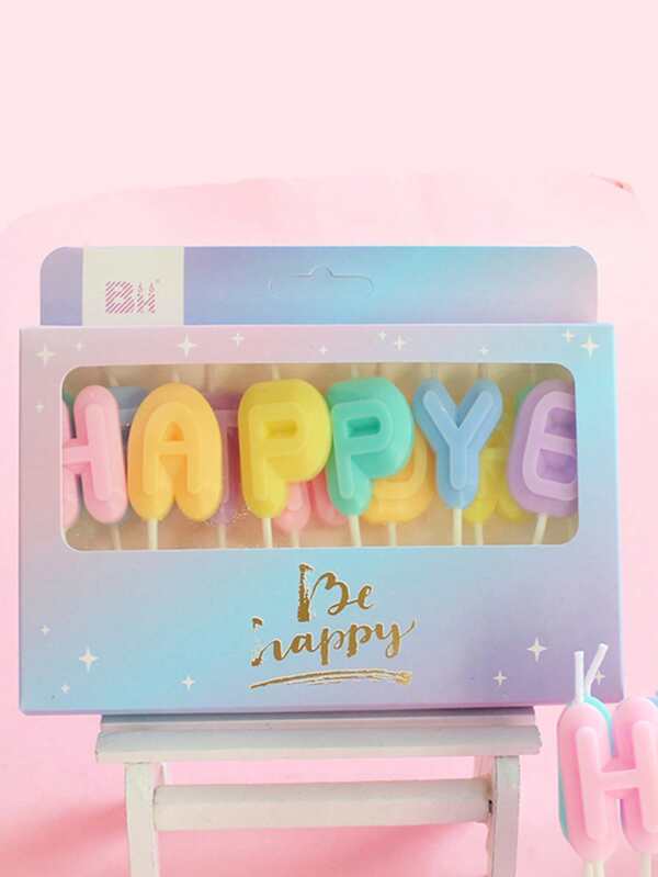 Velas Happy Birthday Color Pastel