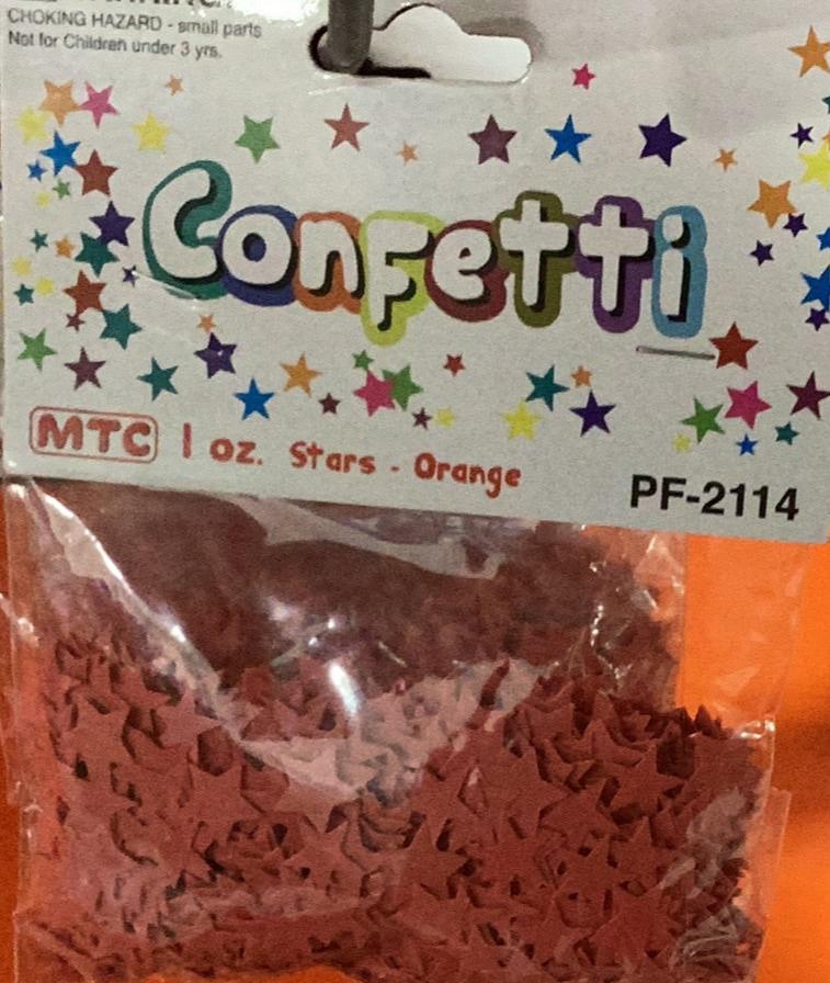 Confetti Stars Orange (1oz)