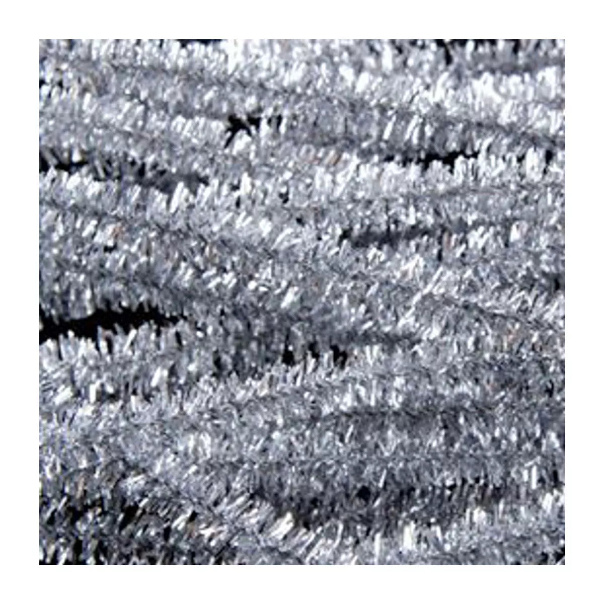 Chenille Metallic Plata 12pcs