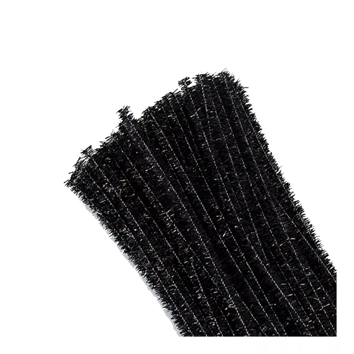 Chenille Metallic Negro 12pcs