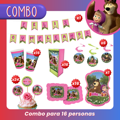 COMBO: Masha y El Oso (16 personas)