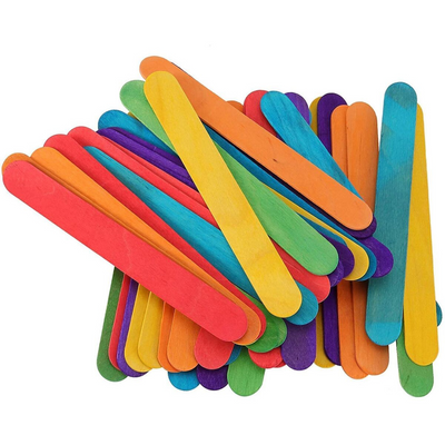 Wooden Sticks Assorted Colors (x80u)