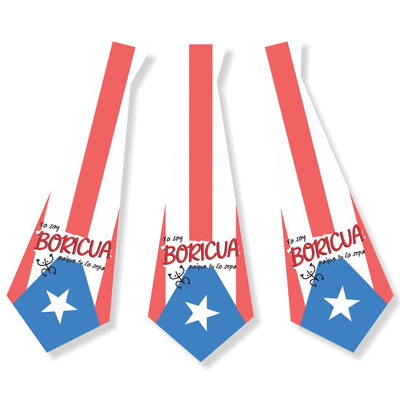 CORBATA YO SOY BORICUA (x6 UNIDADES)