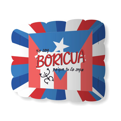 TORTERA YO SOY BORICUA (x8 UNIDADES)