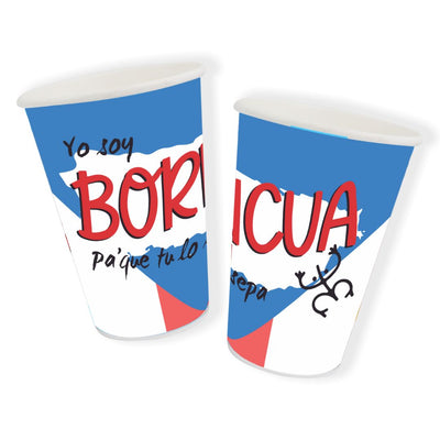 VASOS YO SOY BORICUA (x8 UNIDADES)