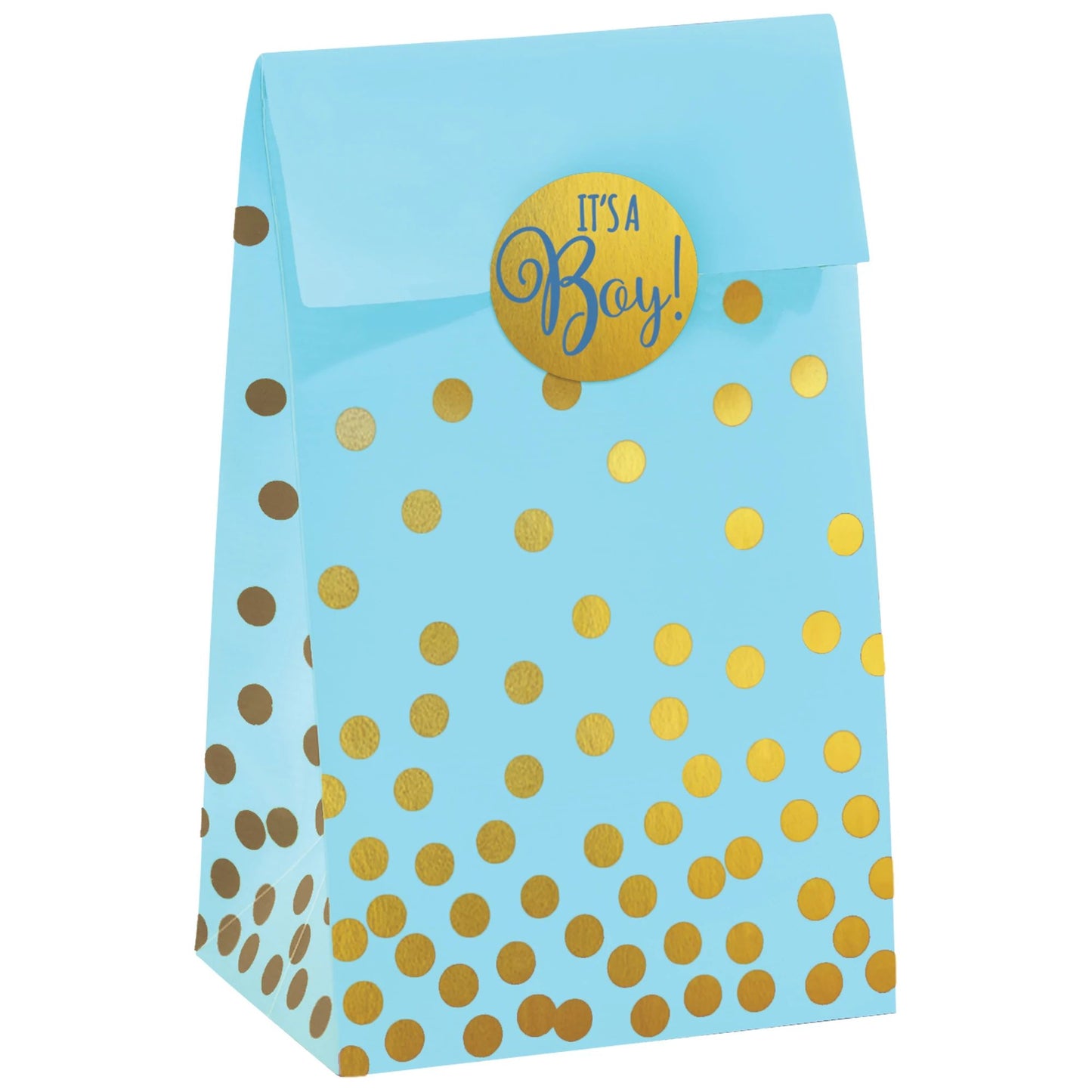 Baby Shower Hot-Stamped Paper Bag w/ Sticker - Blue