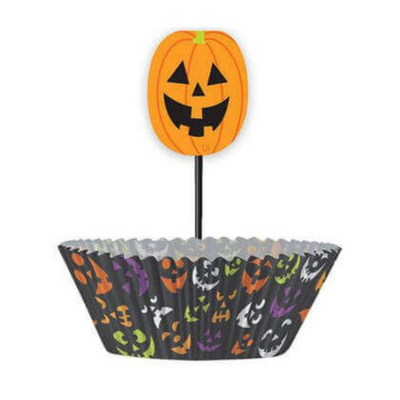 Pumpkin Face Cupcake Kit (48u)