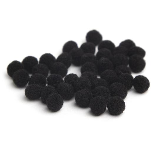 Pom-Pom 10mm Black 100pcs