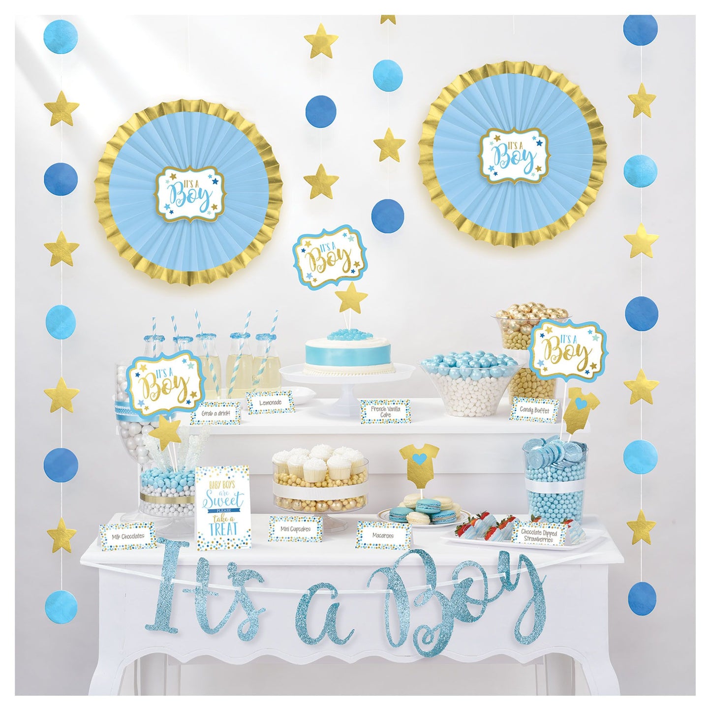 Baby Shower Buffet Decorating Kit - Boy