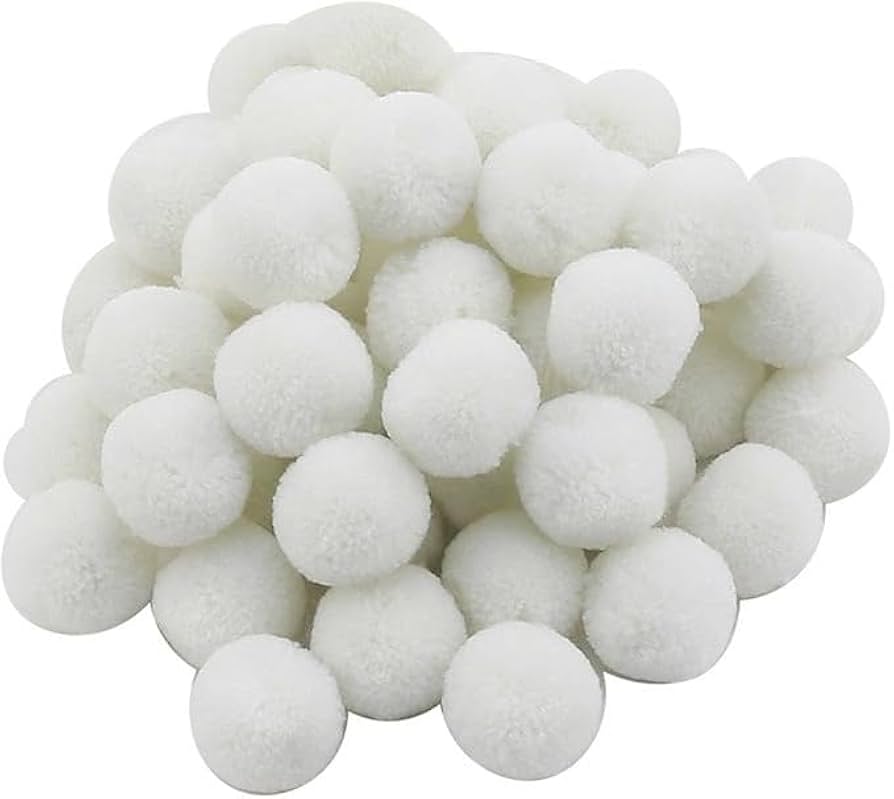 Pom-Pom 20mm Blanco 75pcs