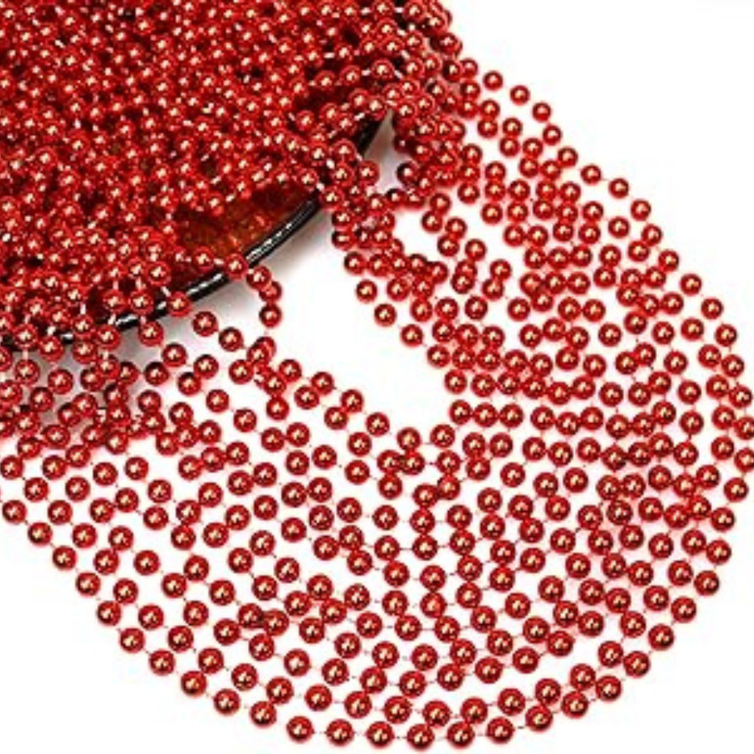 Collar Red Beads (x12u)