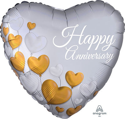 18" ANNIVERSARY PLATIUM HEART