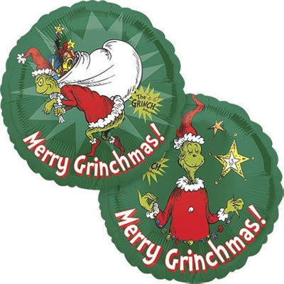 Christmas Grinch foil balloon 18"