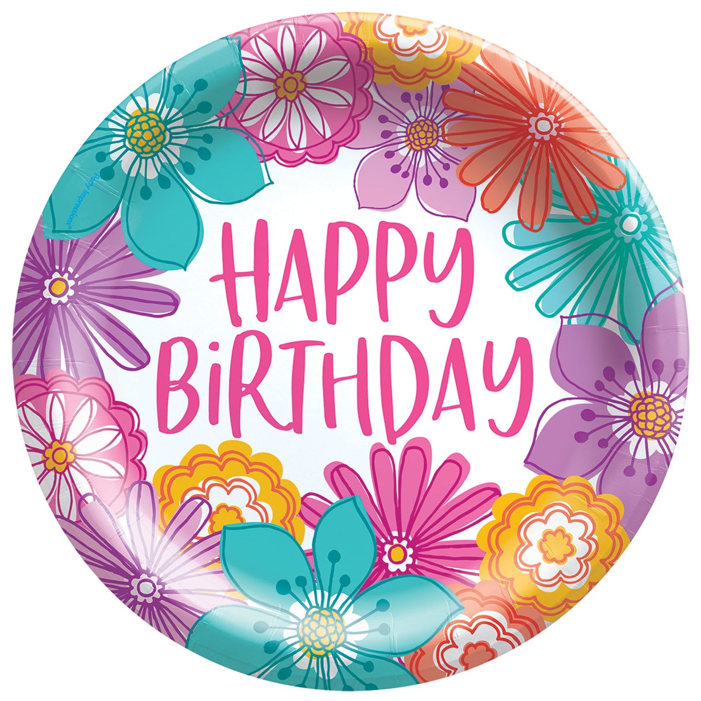 Pretty Petals Birthday 6 3/4" Plates