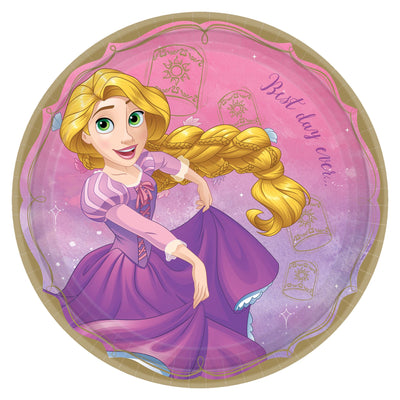 Disney Princess Round Plates, 9" - Rapunzel