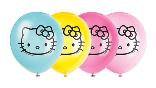 HELLO KITTY 12" LATEX BALLOONS