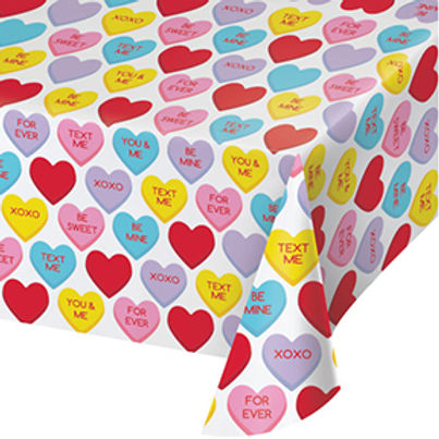 CANDY HEARTS TABLECOVER