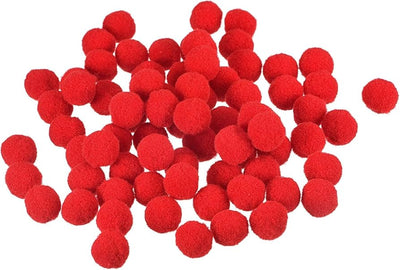 Pom-Pom 10mm  Rojo 100pcs