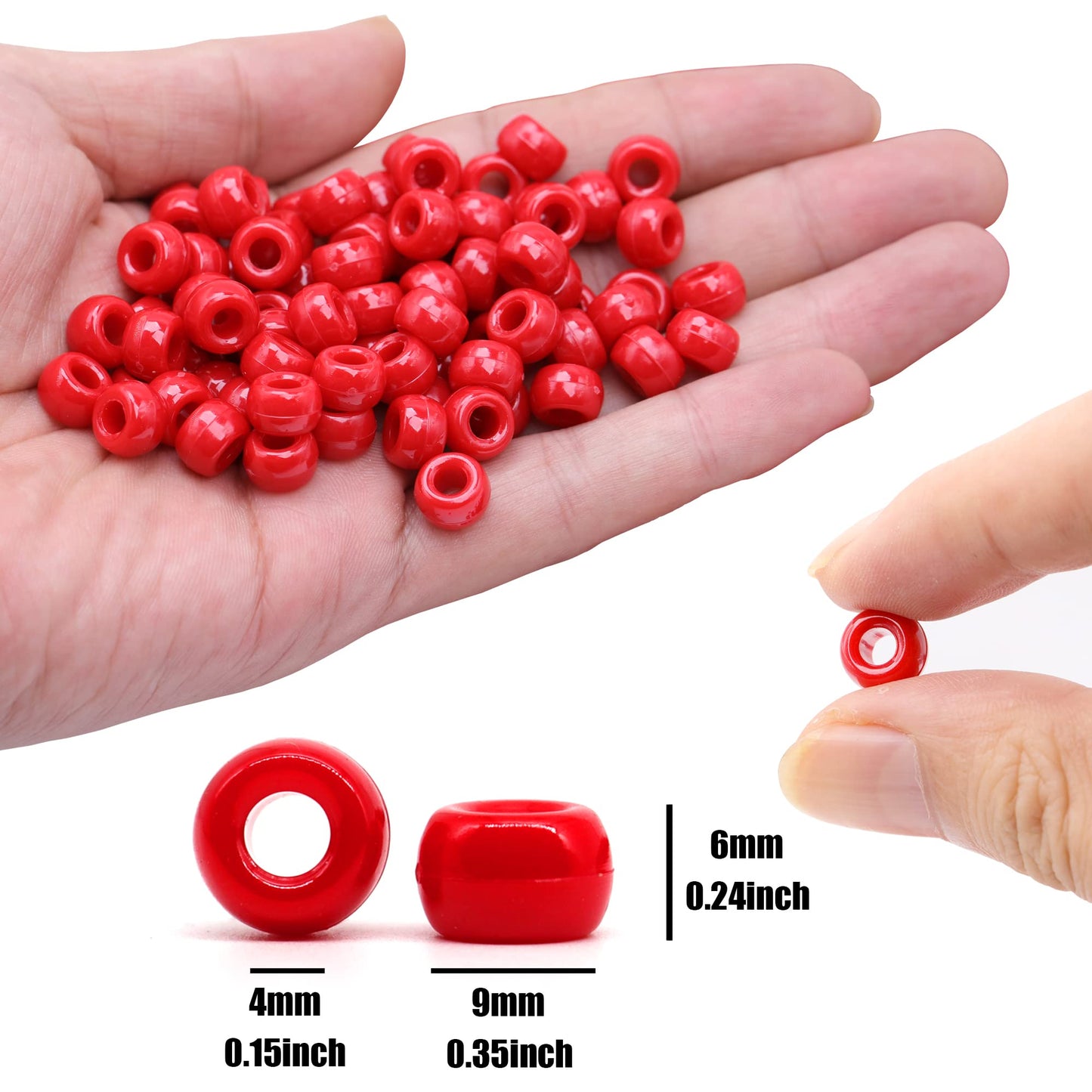 Ponny Beads Rojas 50pcs