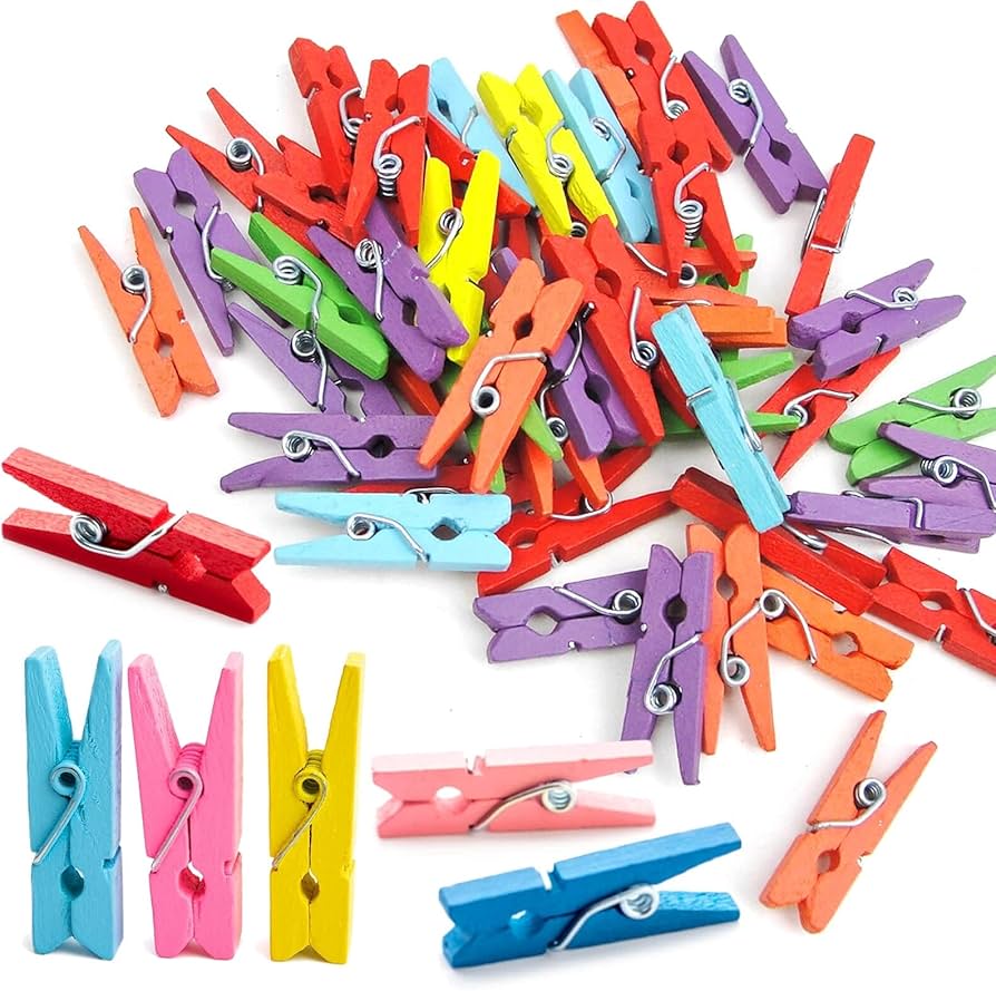 Craft Magic Mini Wood Clothespins Colors