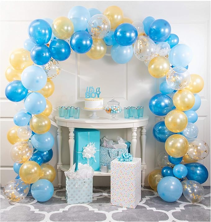 Balloon Garland Kit Blue and Gold