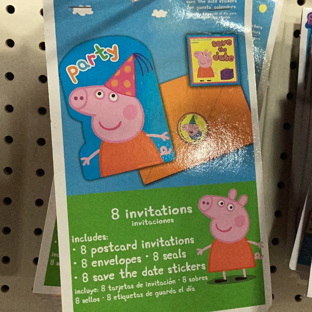 Peppa Pig Invitations (x8u)