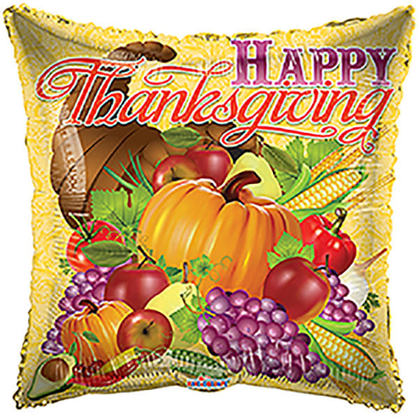 18" Thanksgiving Harvest Balloon Double Sided