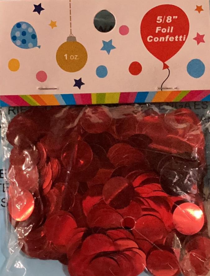 Foil Confetti Rojo (2.5 oz)