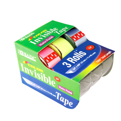 Invisible Tape  Colored 3pk