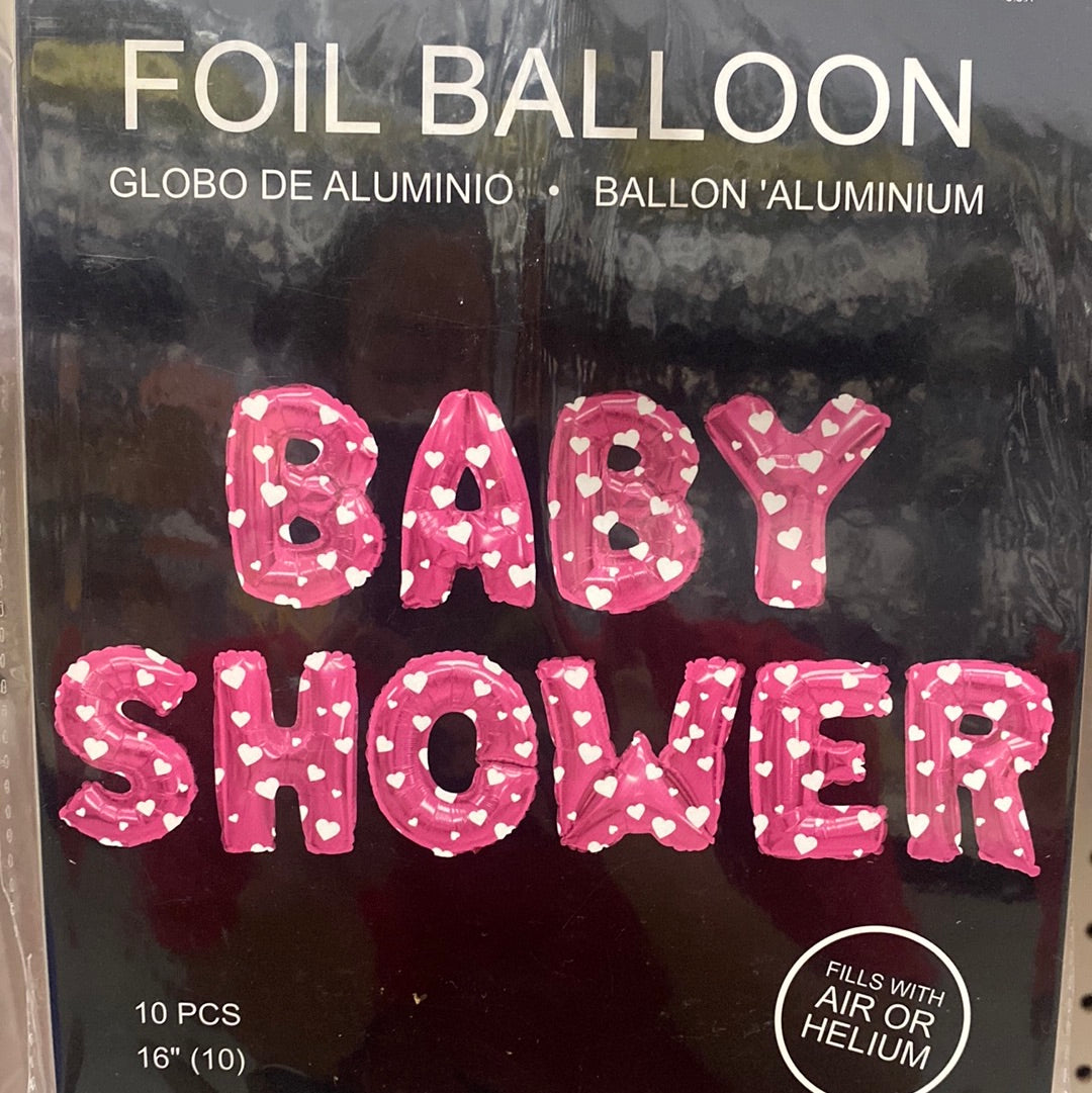 Foil Balloon Air Filled - Baby Shower Pink