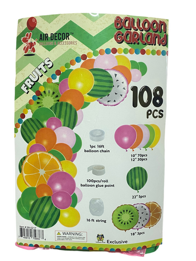 Fruit Theme Balloon Garland Set 16ft