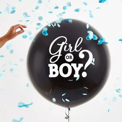 Gender Reveal Confetti Balloon 24" Boy (x1u)