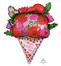 Globo Valentine Ramo Supershape Helio 35"