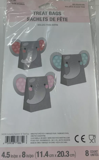 Enchant Girl Elephant Treat Bags (x8u)