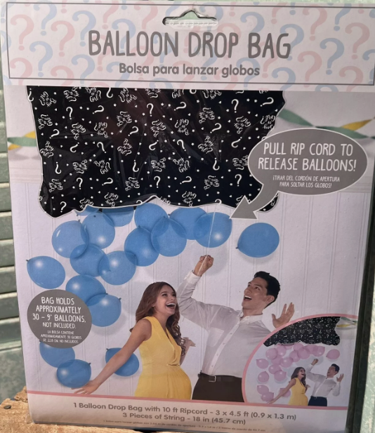 Gender Reveal Balloon Drop Bag (x1u)