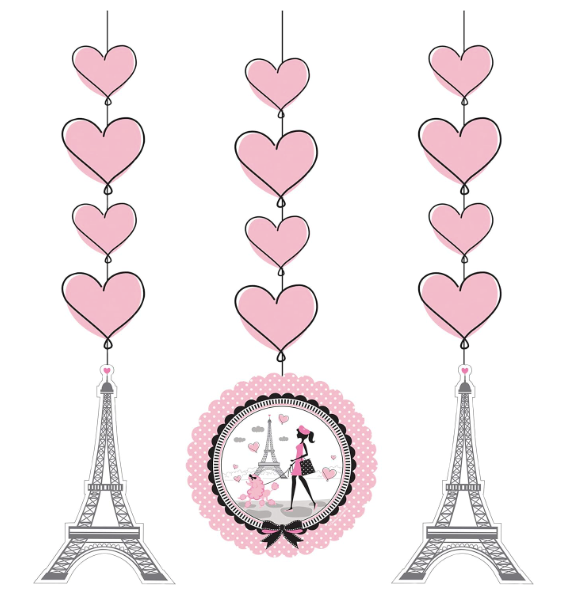 Paris Hang Cutouts 36" (x3u)