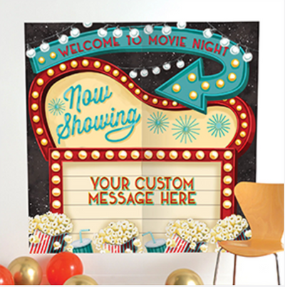 Movie Night Customizable Back Drop