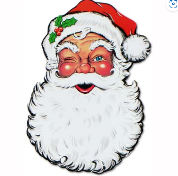 Xmas Santa Face Cutout (1ud)