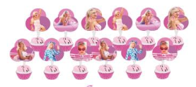 Cupcake Topper Barbie Pelicula