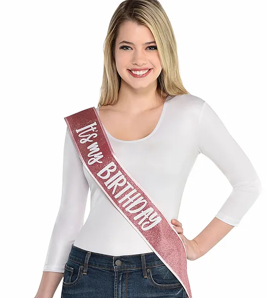 BLUSH BIRTHDAY SASH