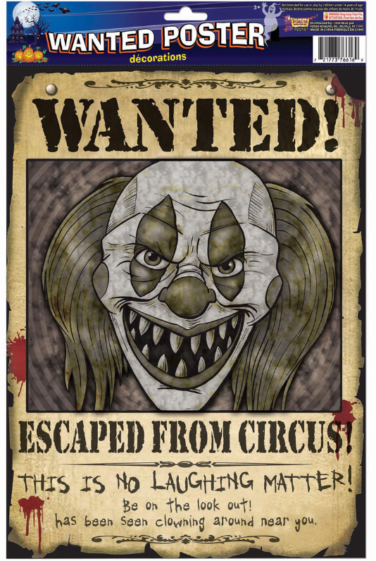 WANTED POSTER – CLOWN