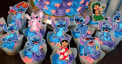 Cupcake Toppers Stitch (24 Unidades)