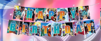 Banner Happy Birthday Dragon Ball