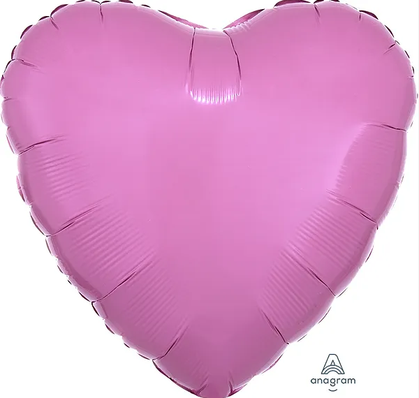 18" METALLIC PINK HEART