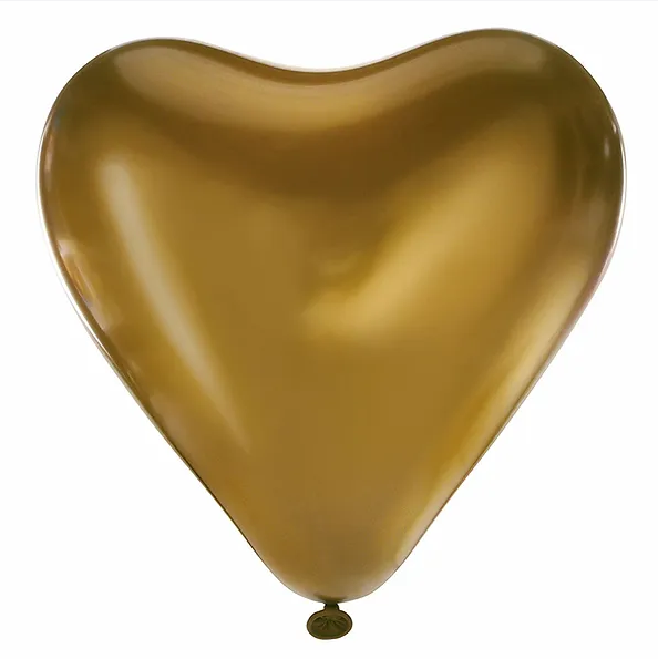 12" SATIN LUXE LATEX BALLOONS HEART DORADO