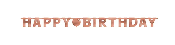 BLUSH BIRTHDAY LETTER BANNER